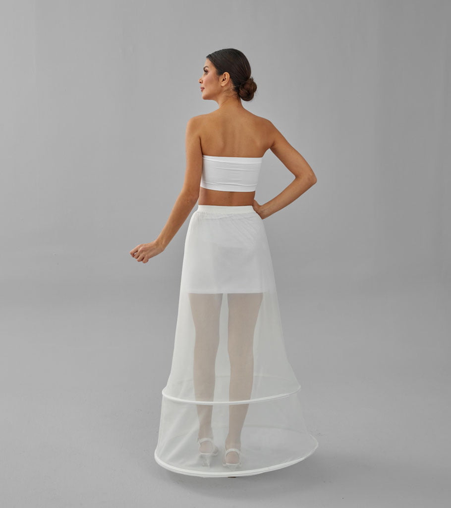 Two  Hoop Skirt , A-line Wedding Dress Underskirt, White Petticoat