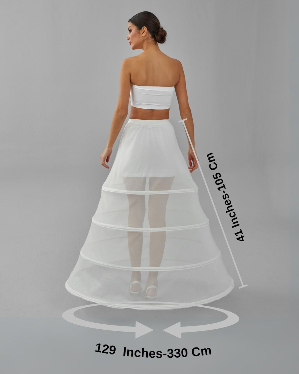 Hoop Skirt, Tulle Underskirt, Wedding Dress Underskirt, White Petticoat Skirt