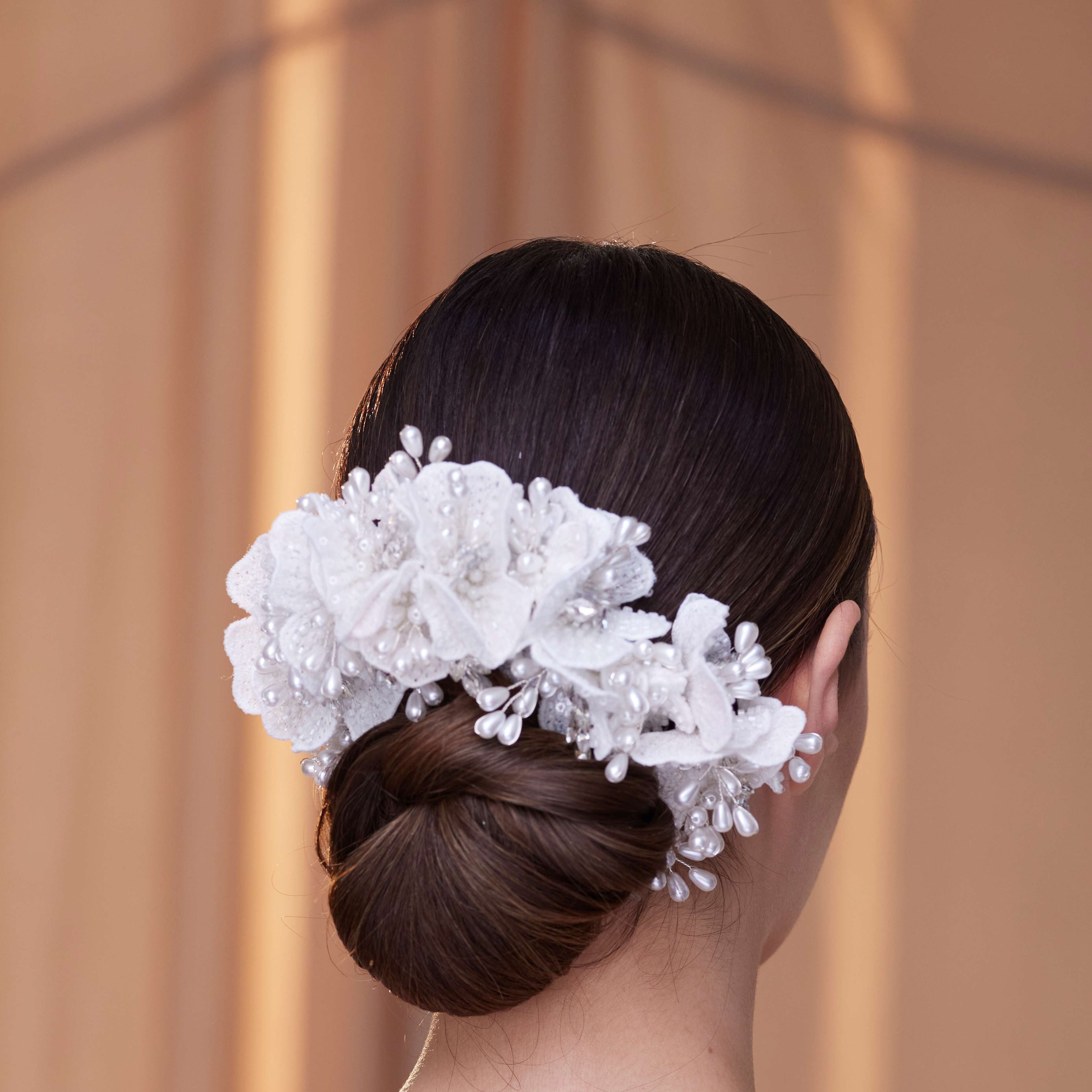Elegant Hair Vine with Felt Flowers