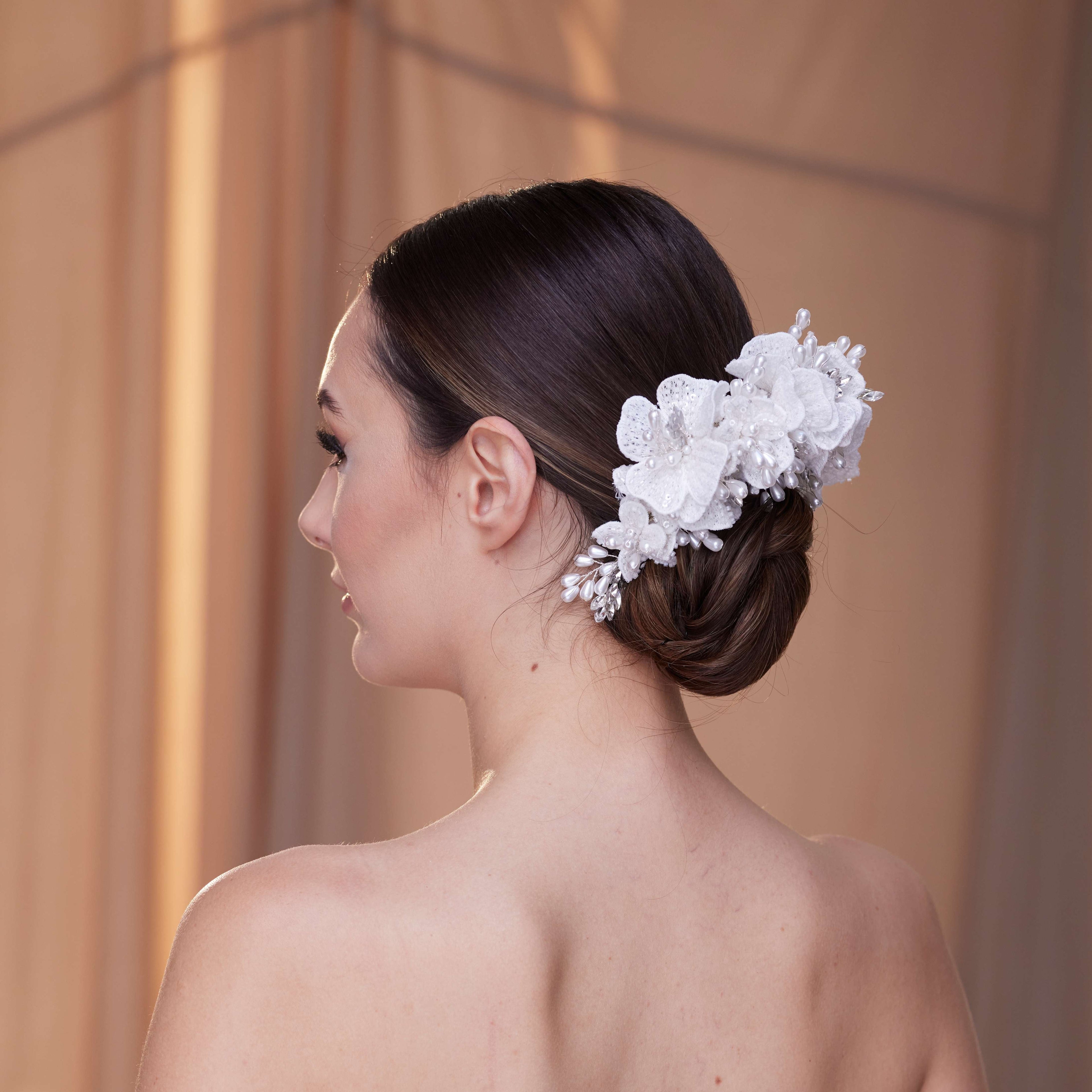Elegant Hair Vine with Felt Flowers