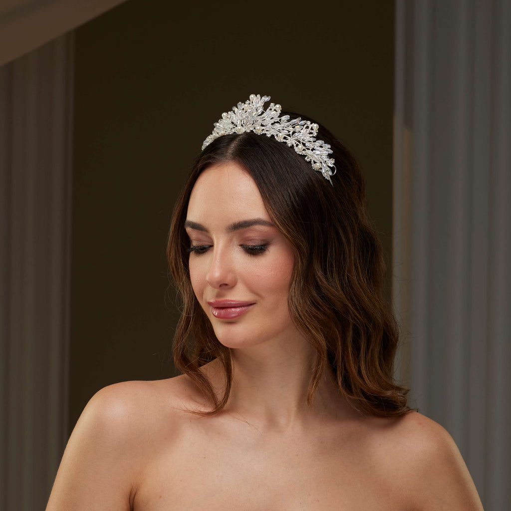 Pearl and Crystal Bridal Tiara