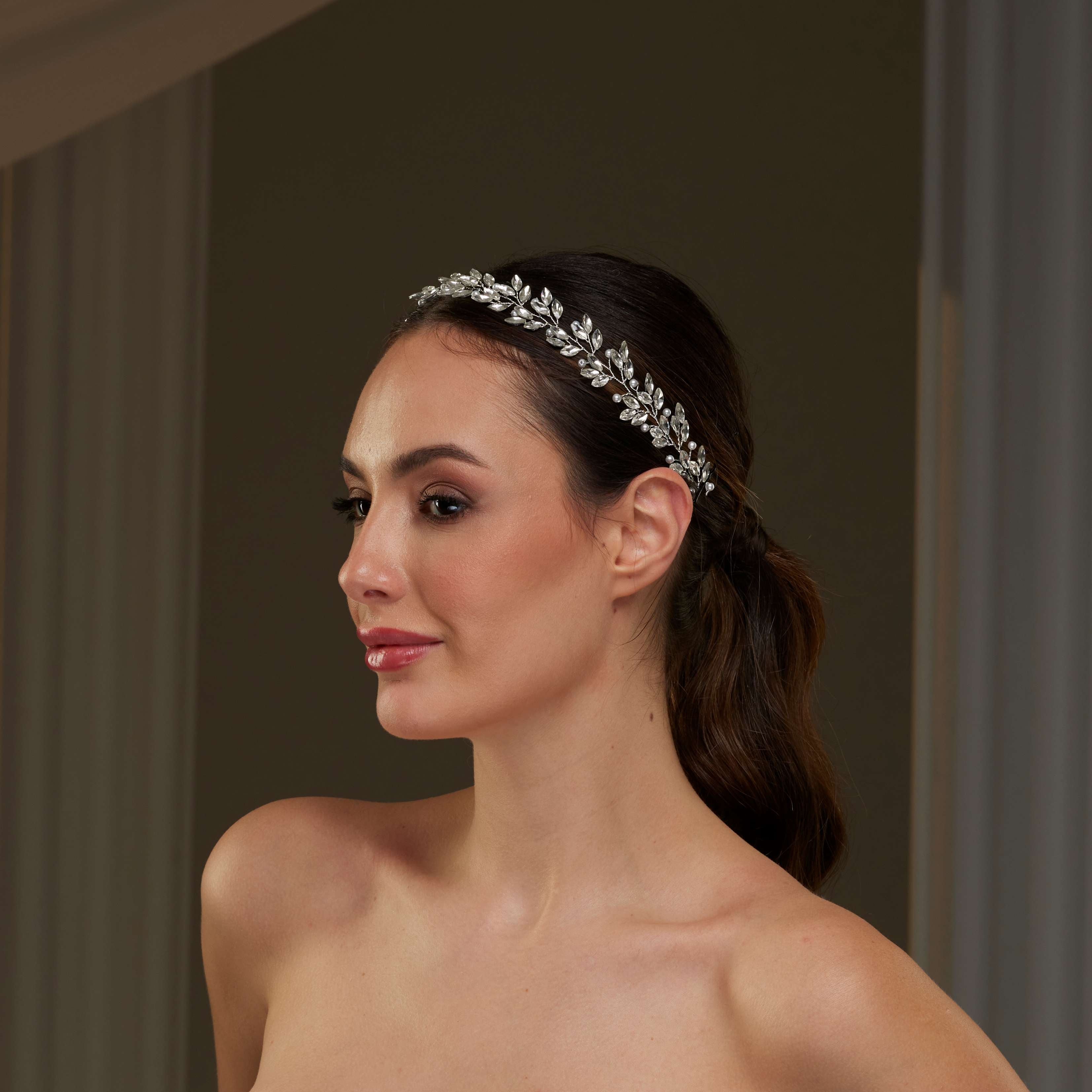 Crystal and Pearl  Hair Vine