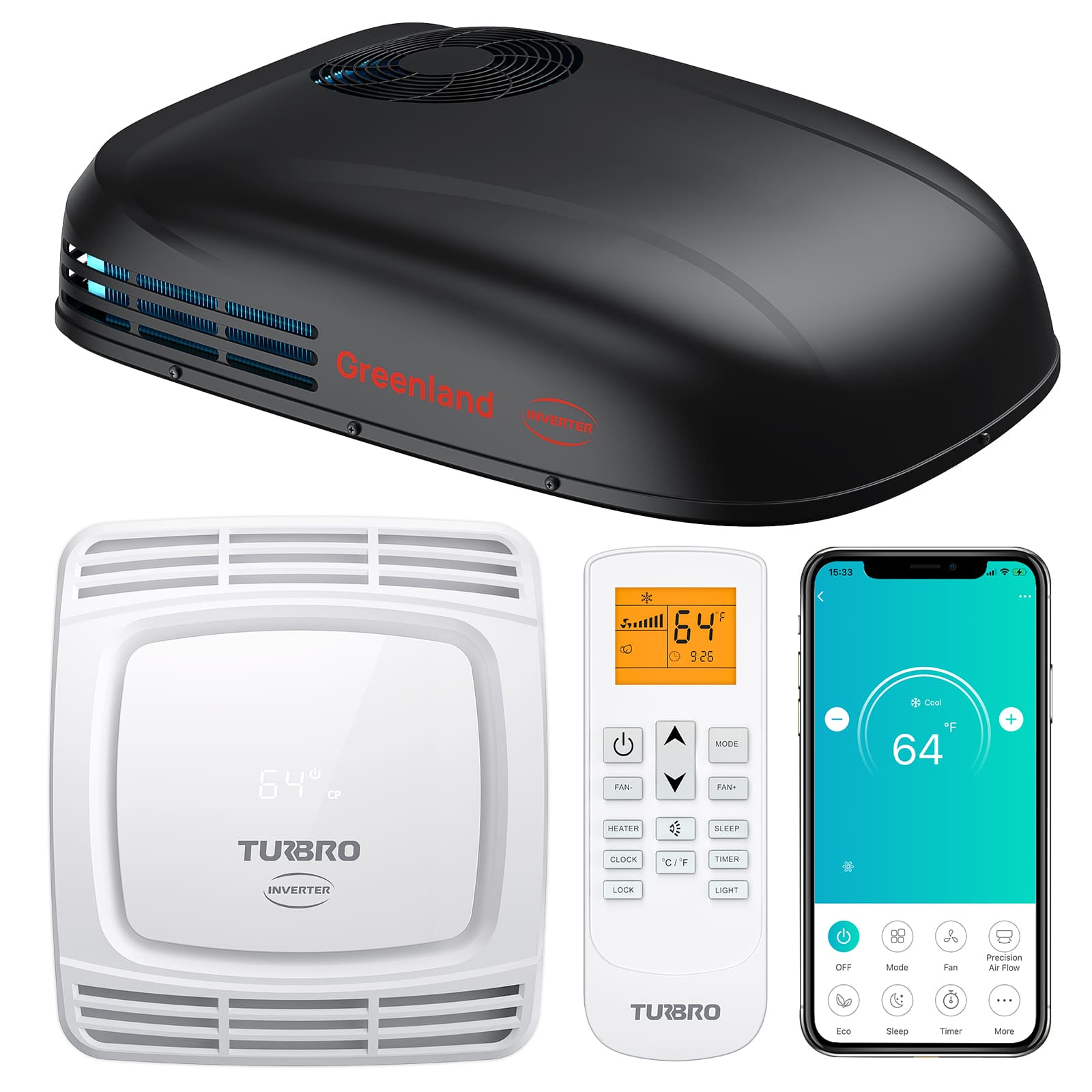 Greenland 13,500 BTU Inverter Rooftop RV Air Conditioner