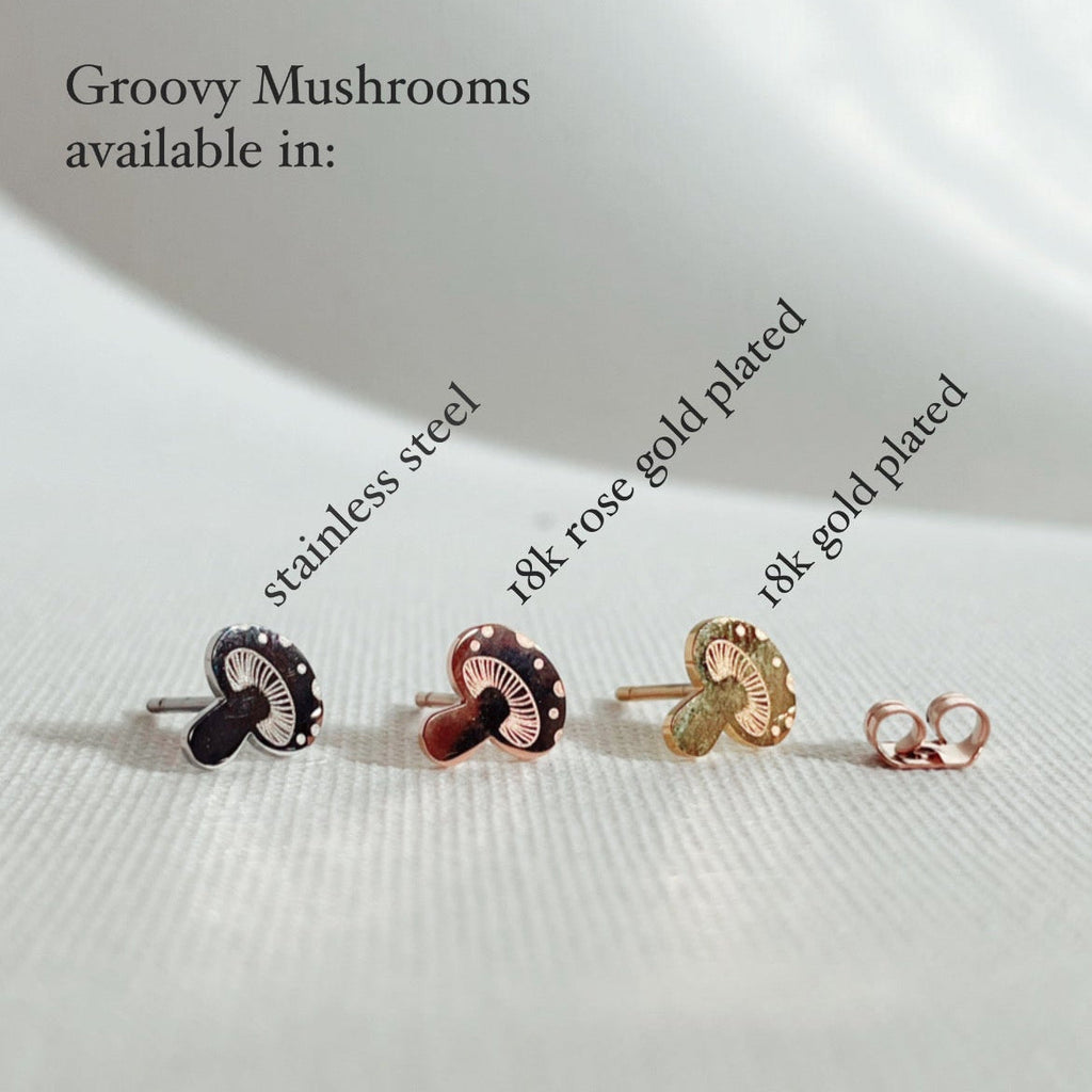 Groovy, funky & fun set- 3 pairs of earring studs