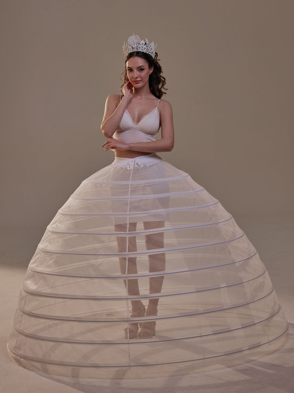 Crinoline Petticoat Skirt ,Hoop Skirt for Ball Gown,  Wedding & Quinceañera Underskirt