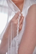 Elegant Beaded Wedding  Veil-D205R