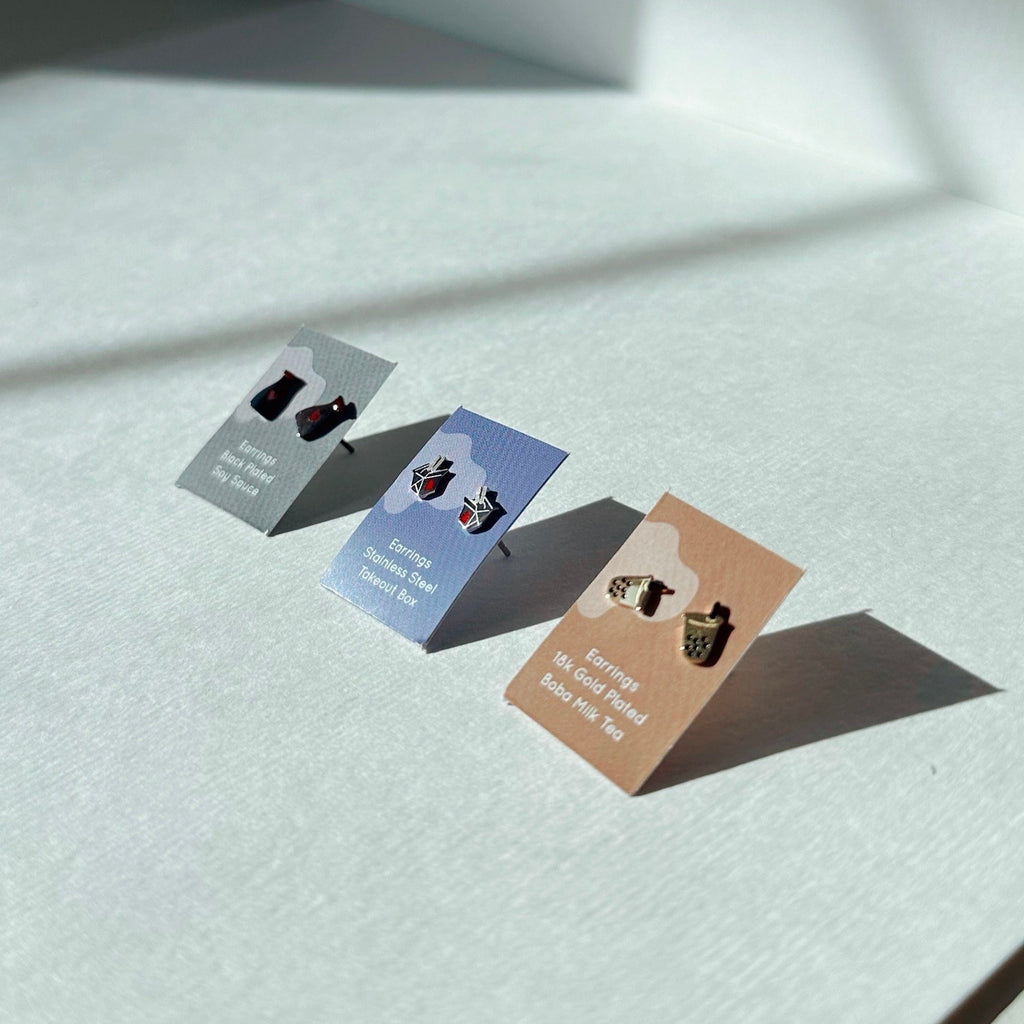 Yogurt Drink Earring Studs