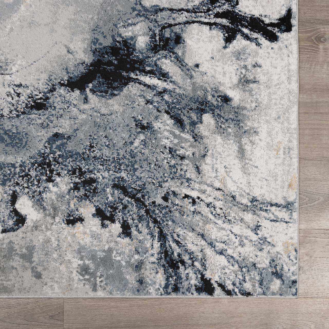 Kirkland Dark Blue Marble Rug