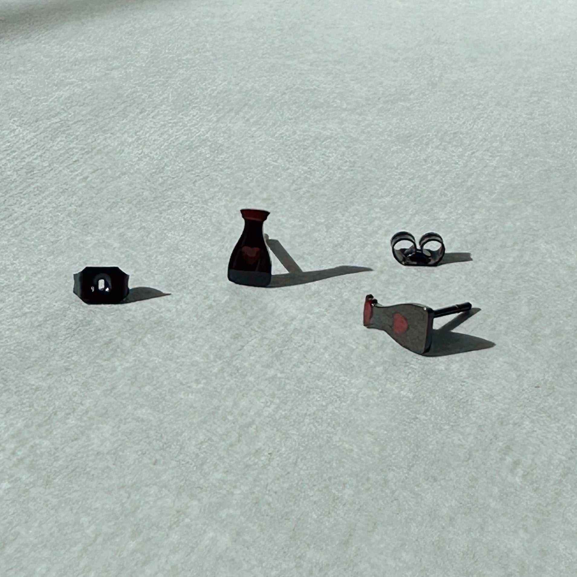 Takeout Box Earring Studs