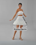 Short Hoop Skirt, Wedding Dress Underskirt, White Petticoat