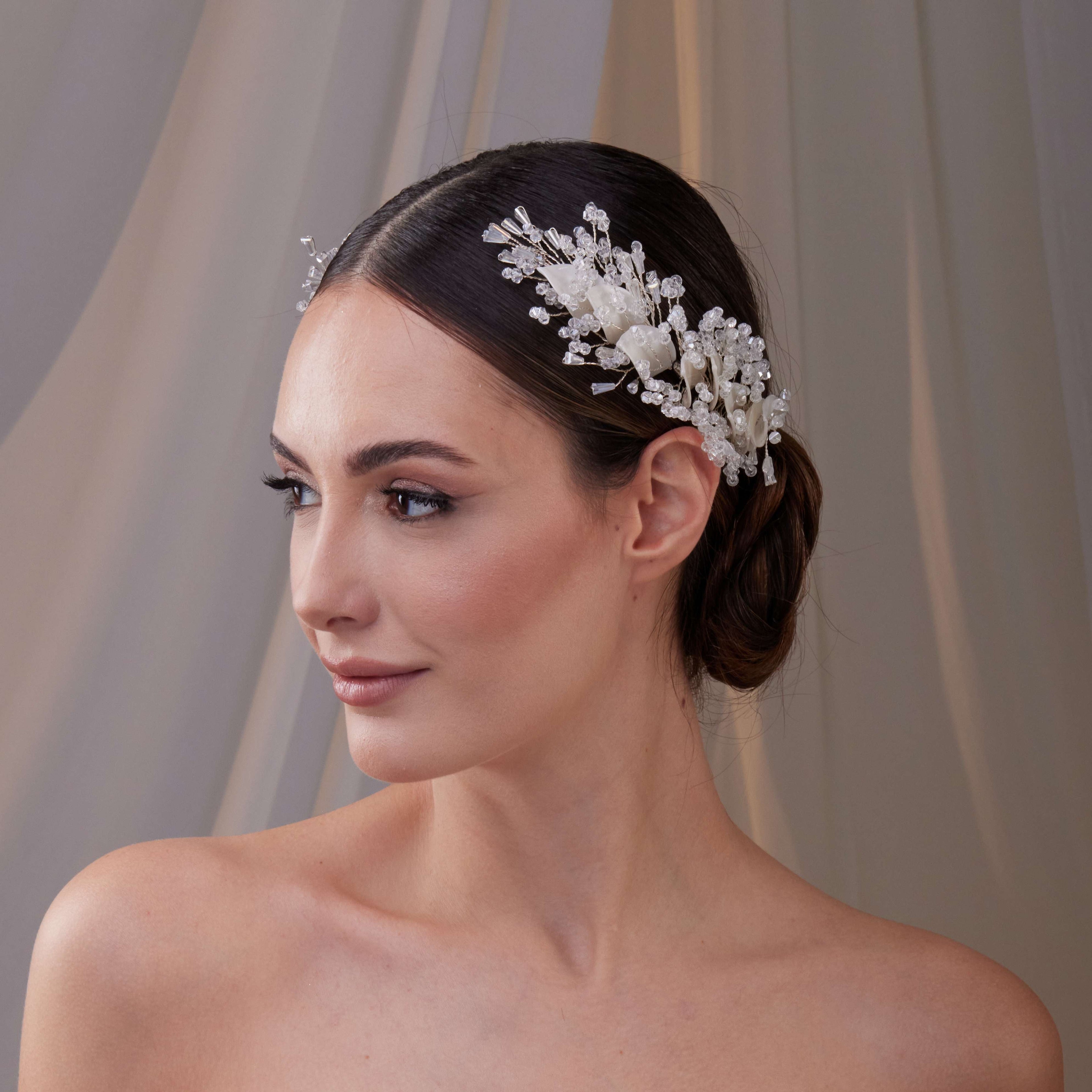 Set of Two Resin Flower Hair Vines