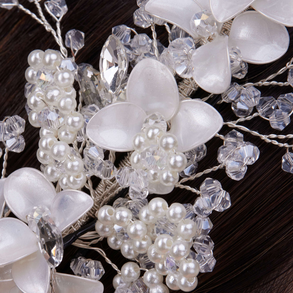 Two-Piece Flower Wedding Hair Vine Set