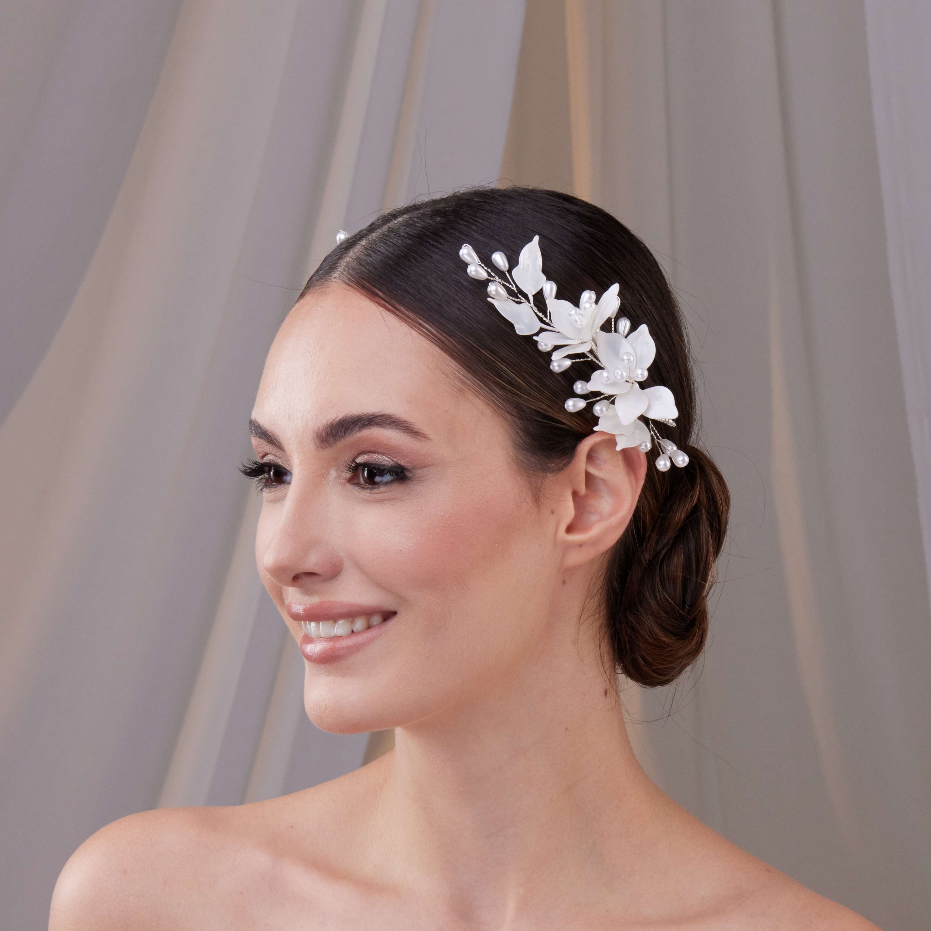 Two-Piece Resin Flower Hair Vine Set