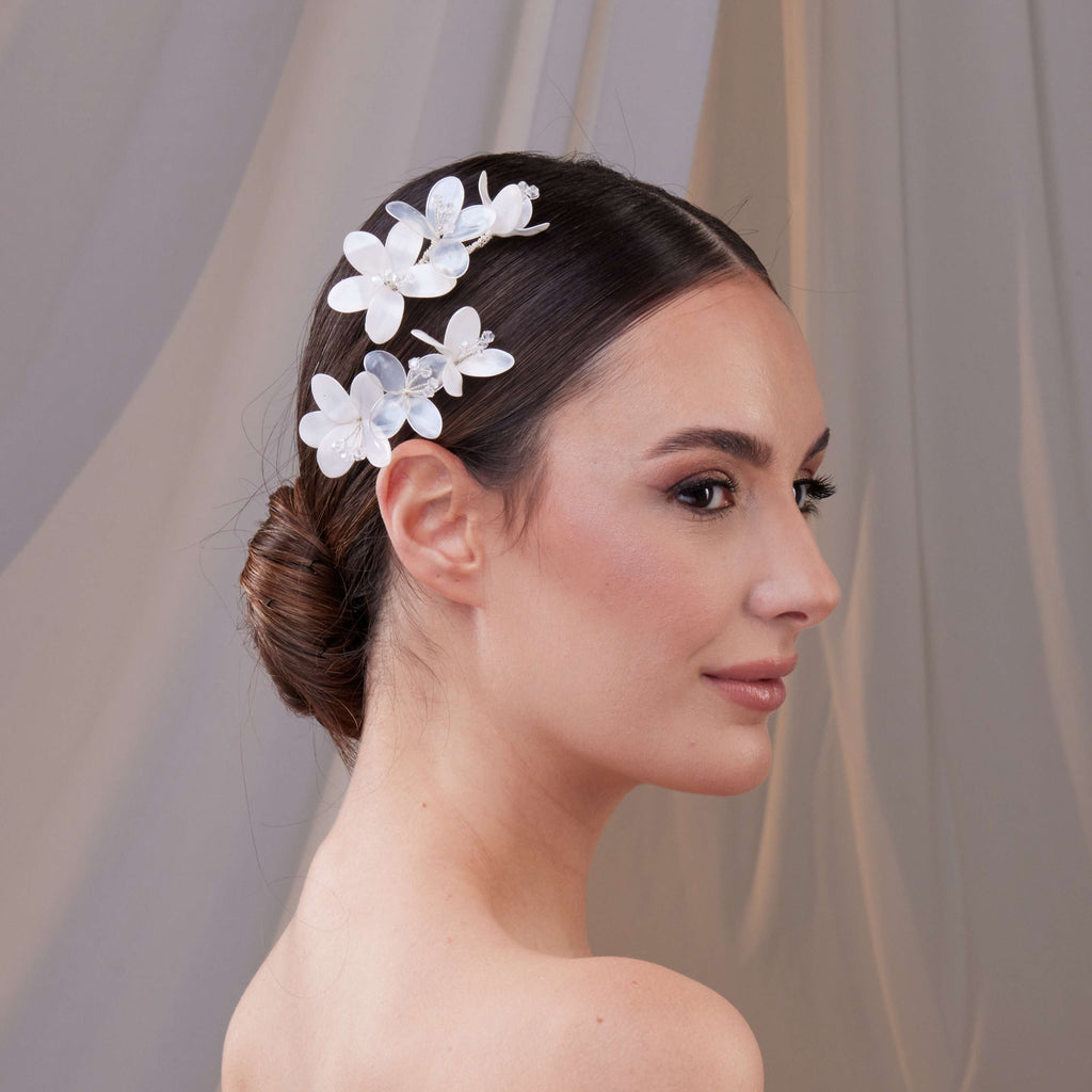 Two-Piece Resin Flower Hair Vine Set