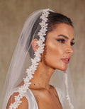 Flower Lace Bridal Veil- D216